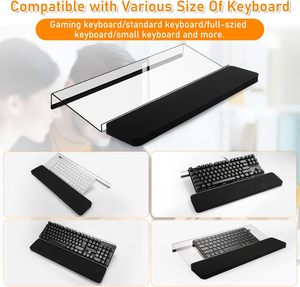 Acrylic Keyboard Riser Holder Tilt Ergonomic Computer Keyboard Stand with Keyboard <strong>Wrist</strong> <strong>Rest</strong> for Desktop - Product Image 5