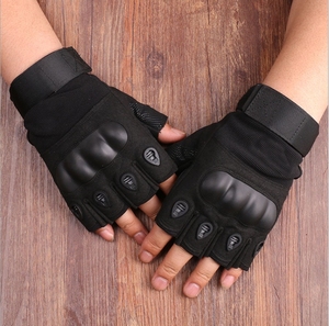 Guantes Tácticos Deportivos DFTG201 de Medio Dedo para Actividades al Aire Libre, Ciclismo, Camping, Caza, con Nudillos Reforzados, Color Caqui - Product Image 2