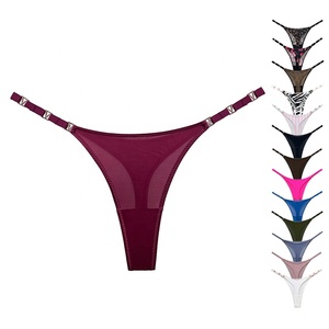 Tanga sexy de seda helada, suave y cómoda para mujer, de talle bajo, tipo <span class=keywords><strong>bikini</strong></span>, para fitness y deportes, venta al por mayor personalizada 1908T - Product Image 2