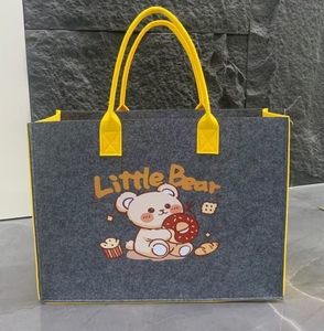 Impresión de fábrica personalizada de transferencia de calor lindo osito bolsa de compras - Product Image 1