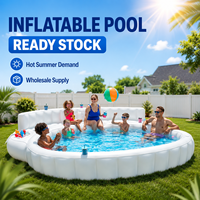 Canapé gonflable personnalisé pour piscine, bar flottant gonflable pour grande piscine extérieure, piscine gonflable pour familles