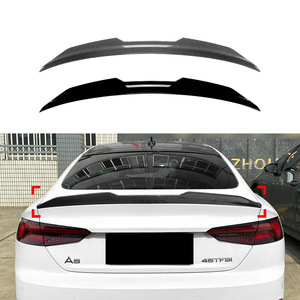 Audi A5 F5 <b>Rear</b> <b>Spoiler</b> Carbon Fiber Texture Ducktail Trunk Wing 2017-24 - Product Image 1