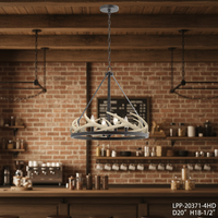 Lustre créatif de style américain moderne, lampe de plafond simple, lustres en forme de bois de cerf pour restaurant