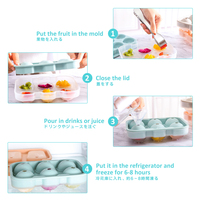 Paquete de 3 Moldes para Hacer Bolas de Hielo, Reutilizables, de Silicona, Fáciles de Desmoldar, Moldes Redondos para Cubitos de Hielo con Embudo