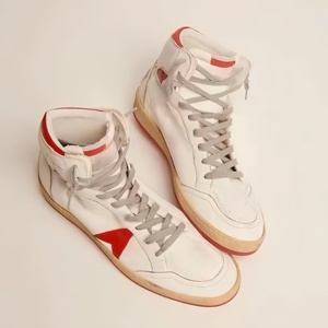 Zapatillas Casuales de Caña Alta Estilo Coreano Vintage para Mujer, de Cuero Genuino, Diseño Color-Block con Cordones, con Plataforma para Caminar - Product Image 2