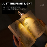 Mini USB Rechargeable Clip-On Book Light 3 Couleur Livre Lampe Réglable Luminosité Lampe de Lecture pour Enfants Sommeil Lumières