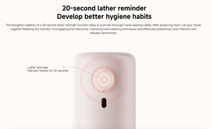 <span class=keywords><strong>Dispensador</strong></span> <span class=keywords><strong>automático</strong></span> <span class=keywords><strong>de</strong></span> <span class=keywords><strong>jabón</strong></span> <span class=keywords><strong>Xiaomi</strong></span>, espuma al detectar contacto, sin contacto, IPX5, resistente al agua, batería <span class=keywords><strong>de</strong></span> larga duración, <span class=keywords><strong>dispensador</strong></span> inteligente para limpiar las manos - Product Image 2