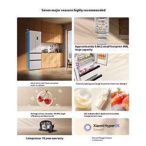 Refrigerador Inteligente Xiao Mi Mijia de 400L BCD-400WFMBI, Estilo Francés, Cuatro Puertas, Ultrafino, Sin Escarcha, para Uso Doméstico - Product Image 5