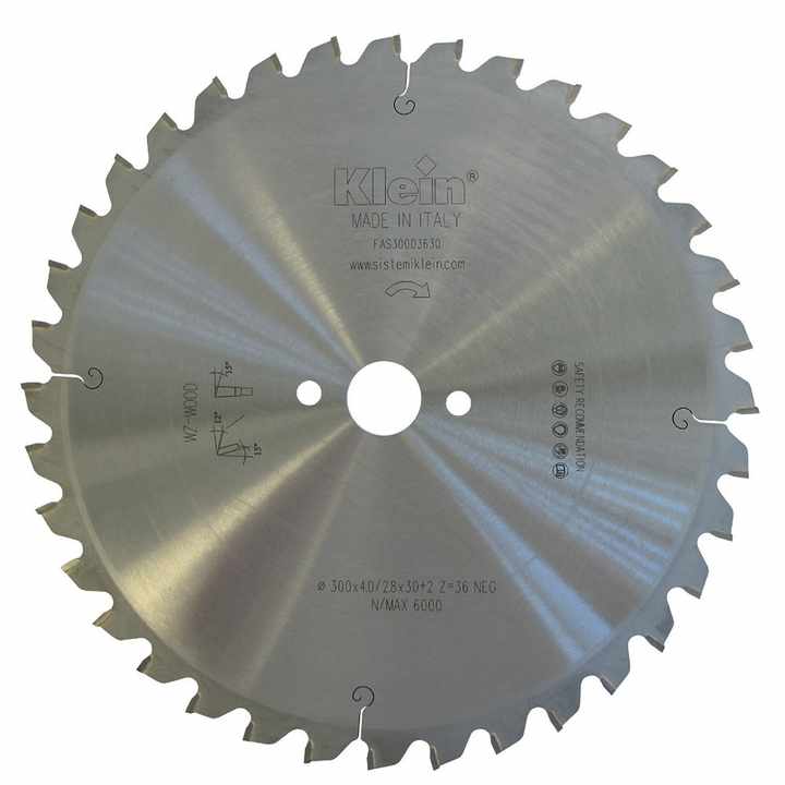 KLEIN HW Circular Saw Blade Radial Arm Saws D=350mm B/C=4.0/2.8 Z 36 Teeth 2/10/60 Transc. Holes Wet Usage-FAS300.03630 KLEIN