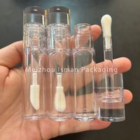 ISMAN Vente en gros – Tube de brillant à lèvres transparent 8 ml avec grand applicateur, emballage vide pour gloss transparent, flacon de correcteur personnalisable avec logo