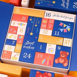 Boîte cadeau surprise de luxe haut de gamme en carton gaufré avec pelliculage brillant, boîte mystère de vacances pleine de surprises - Product Image 5