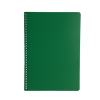 Carnet A5 de haute qualité personnalisé en couleur pure imprimé en PP Cahier de reliure à spirale vert