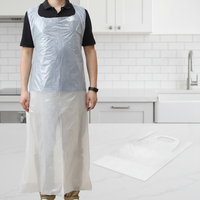 Tablier jetable Kangle sans manches, léger, en HDPE/LDPE/CPE, imperméable, résistant à l'huile, de haute qualité, pour les travaux de nettoyage