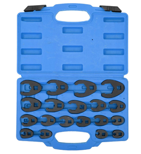 15-Piece <span class=keywords><strong>Metric</strong></span> <span class=keywords><strong>crowfoot</strong></span> <span class=keywords><strong>Flare</strong></span> <span class=keywords><strong>Nut</strong></span> cờ lê thiết lập 3/8inch và 1/2inch ổ đĩa Ratchet 8mm đến 24mm công cụ Kit - Product Image 5