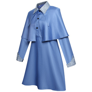 Wizard School Witch Fleur <strong>Isabelle</strong> Delacour Cosplay Costume Beauxbaton Magic Women School Uniform Hat Dress Suit Halloween - Product Image 5