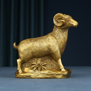 Chinese Zodiac Sheep Figurine Copper <b>Ornament</b> Small Medium <b>Large</b> Exquisite Home Decor Gift For Chinese New Year - Product Image 2