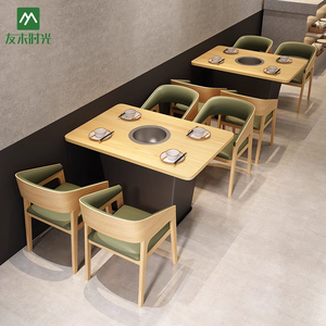 كشك أثاث فاخر للمطاعم ، طاولة شواء جديدة للمطعم وكرسي تجاري - Product Image 5