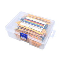 2600 pièces/lot130 valeurs 1/4W 0.25W 1% résistances à film métallique assorties Pack Kit ensemble Lot résistances assortiment boîte de composants électroniques