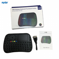 SYTA Air Mouse M9 Télécommande sans fil rechargeable avec clavier rétroéclairé pour mini PC, Smart TV et décodeur, projecteur