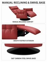 Fauteuil inclinable manuel moderne OEM/ODM à base en acier au carbone, idéal pour salon, salle à manger, hôtel, bureau à domicile – Vente directe usine