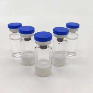 Blue Silver <b>Crimp</b> Cap Clear Borosilicate Vials, Plastic Tray Pack Mini Glass Bottles For White Powder Sample Storage - Product Image 5