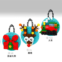 Ornamen Blok Bangunan Natal DIY 252PCS - 6-in-1 Dekorasi Gantung Pohon Natal Mini Set Mainan Bata untuk Hadiah Liburan