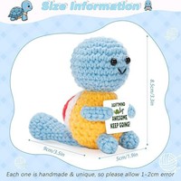Nouveau Positif Crochet Tortue À La Main Crochet Tricoté Boule De Fourrure Objet Décoratif De Conception Mignonne Et Attachante