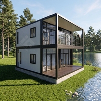 Maison modulaire préfabriquée à deux étages, écologique, coupe-vent et imperméable, avec structure en acier galvanisé, pour usage hôtelier multifonctionnel