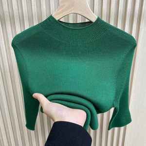 Demi col roulé rouge intérieur porter doux et slim fit pull mode femme - Product Image 5