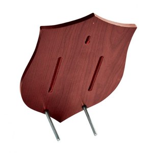 Targa a forma di scudo in mogano 190x260x15 mm, espositore in legno per premi e omaggi - Product Image 2