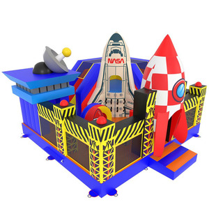 Château <span class=keywords><strong>gonflable</strong></span> commercial pour enfants, thème navette spatiale aérospatiale, <span class=keywords><strong>structure</strong></span> de jeu pour locations événementielles - Product Image 1