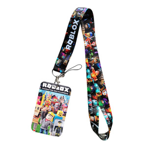 Estuche <span class=keywords><strong>para</strong></span> tarjeta de identificación de <span class=keywords><strong>ROBLOX</strong></span> estilo caricatura transfronterizo, material ABS, impresión por transferencia térmica, hebilla metálica, cordón <span class=keywords><strong>para</strong></span> teléfono móvil - Product Image 4