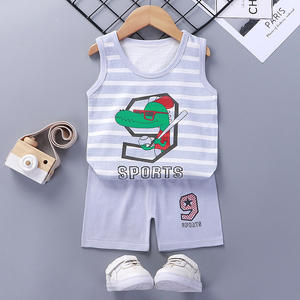 Conjunto de Ropa de Verano para Niños 2021, Chaleco sin Mangas, Conjunto Deportivo de Algodón para Bebés, Niños y Niñas - Product Image 3
