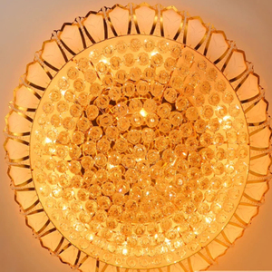 Lustre <span class=keywords><strong>de</strong></span> plafond avec perles <span class=keywords><strong>de</strong></span> cristal et pompons, décoration pour restaurant, salon, motif lotus bleu, style bol <span class=keywords><strong>de</strong></span> trésor - Product Image 4