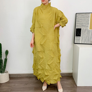 2025 ultimo Maxi abito plissettato a diamante da <span class=keywords><strong>donna</strong></span> Casual <span class=keywords><strong>stile</strong></span> africano tessuto <span class=keywords><strong>con</strong></span> cintura naturale - Product Image 4