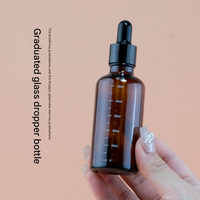 Vente en gros de flacons en verre ambré pour huiles essentielles et sérums, gradués avec marquages de mesure, 5 ml, 10 ml, 15 ml, 20 ml, 30 ml, 50 ml, 100 ml, à prix avantageux