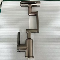 Robinet de lavabo domestique multifonction universel en acier inoxydable à poignée unique, design moderne et épuré