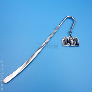 Custom Metal <b>Bookmark</b> 110x40mm Embossed Cartoon Design Bright Nickel Stationery Gift - Product Image 3