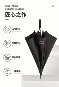 Custom Logo Promotional Cheap Wholesale Luxury Coloured Classic Plastic Semi-Automatic Straight Branded <b>WindProof</b> Business Gifts - Product Image 6