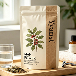 OEM Service Natural Herbal <b>Men</b> Vital Powder <b>Man</b> Power Coffee Gentle Stamina Boost 100g Eco Kraft <b>Pouch</b> Bulk Wholesale - Product Image 6