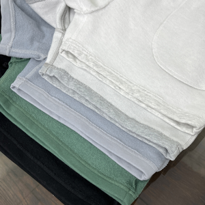 Pantalones cortos de felpa de algodón de alta calidad para mujer, respetuosos con el medio ambiente, de talla grande, estilo informal, cintura elástica, transpirables, holgados, para - Product Image 6