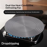 Plaque de Conduction Thermique pour BBQ, Plateau de Décongélation Rapide Conducteur, Diffuseur de Chaleur pour Viande Congelée, Cuisinière à Gaz