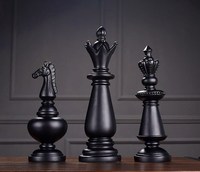 Statue de grand jeu d'échecs en résine moderne, décoration de bureau à la maison