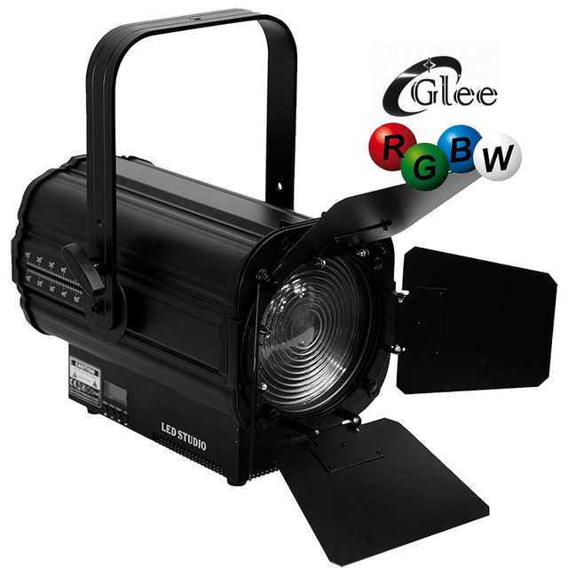 200W RGBW LED CCT Adjustable Stage Theater Studio Fresnel Zoom Spotlight