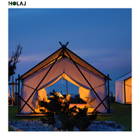 Tente de glamping de luxe 5x7m avec salle de bain spacieuse, maison en toile pour hôtel-resort quatre saisons, idéale pour projets de camping