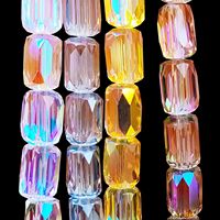 Cuentas de Cristal Facetadas con Orificio Recto, 3*6 4*6 6*8 8*9mm, Cuentas Sueltas para Joyería y Fabricación de Bolsos con Cuentas