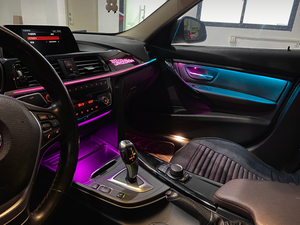 Luce Ambientale Icarsin a 64 Colori F30 per <span class=keywords><strong>BMW</strong></span> <span class=keywords><strong>Serie</strong></span> <span class=keywords><strong>4</strong></span> Gran Coupé F36 F33 F32, Finitura Cruscotto Auto, Aggiornamento Illuminazione Interna a LED - Product Image 4