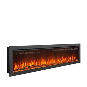 Chimenea Empotrada Metálica de Pared con Calefactor Integrado de 100 Pulgadas, Control Remoto/App, Uso en Hoteles y Hogares Modernos - Product Image 6