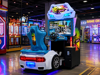Machine de jeu d'arcade de course dynamique d'occasion, simulateur de conduite à monnayeur, machine de jeu vidéo commerciale en métal 110/220V