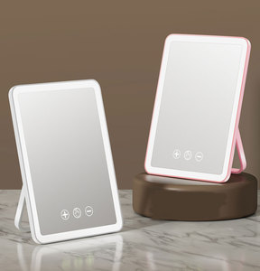 Mới nhất bán dẫn của phụ nữ trang điểm Gương Gấp Máy tính để bàn Bàn trang điểm gương trang điểm gương trang điểm gương với ánh sáng - Product Image 1